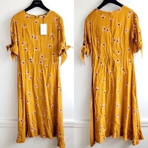 Faithfull the Brand Emilia Botany Floral Print Midi Dress NWT Size 4/Small